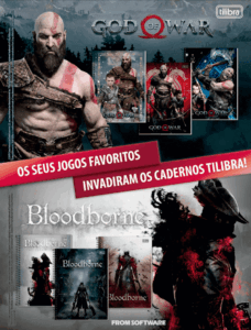 Propaganda God of War e Bloodborne (Tilibra) - PlayStation 262 - 2019