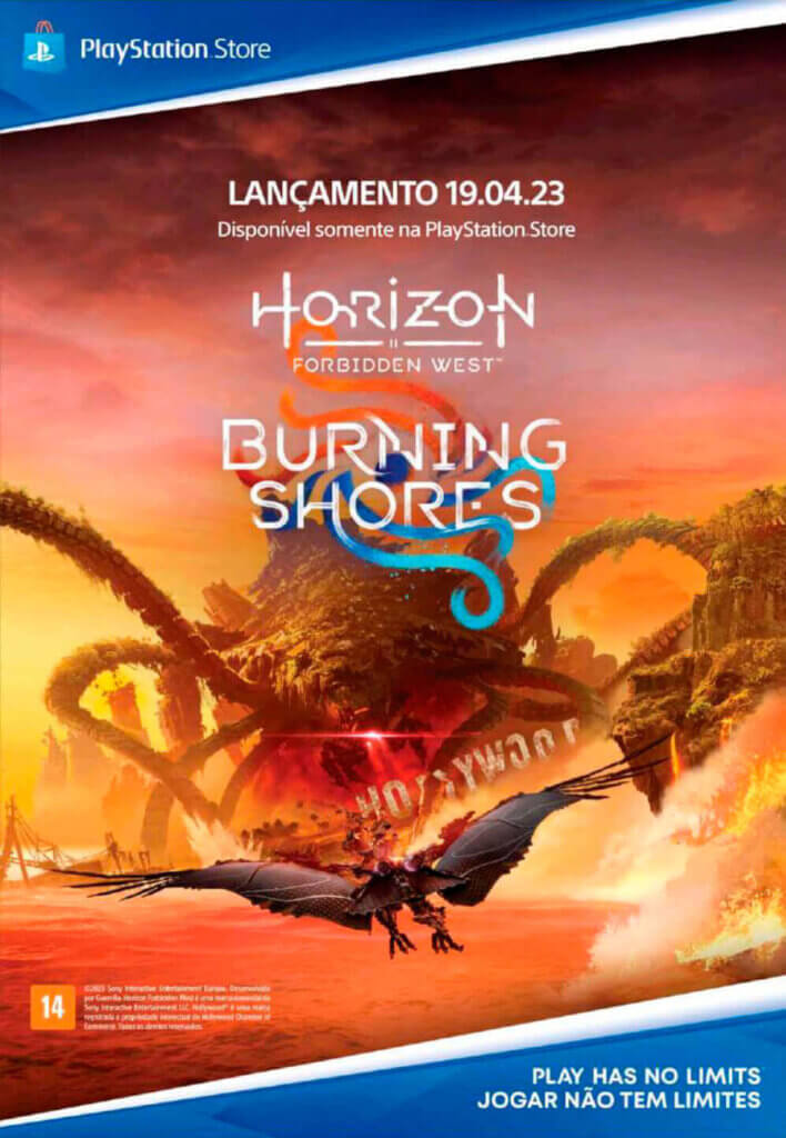 Propaganda Horizon Forbidden West Burning Shores - Revista PlayStation 302 - 2023