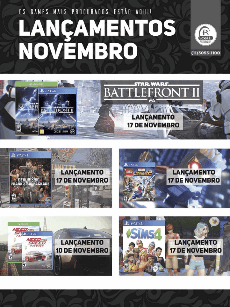 Propaganda Lançamentos Novembro 2017 (Rcell) - PlayStation 238 - 2017