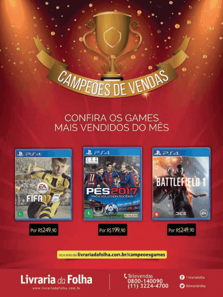 Propaganda Livraria da Folha - Revista Oficial Xbox 128 - 2017