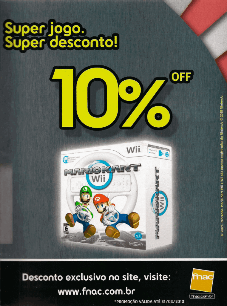 Propaganda Mario Kart Wii (Fnac) - NGamer Brasil 33 - 2010