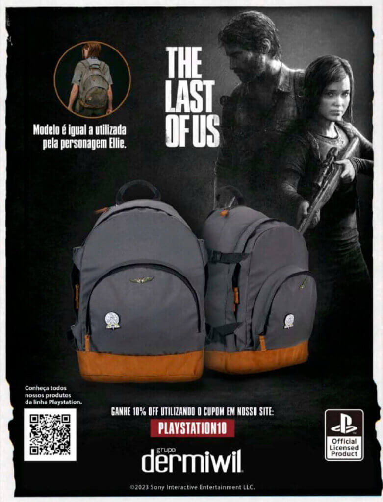 Propaganda Mochila The Last of Us Dermiwil - Revista PlayStation 300 - 2023