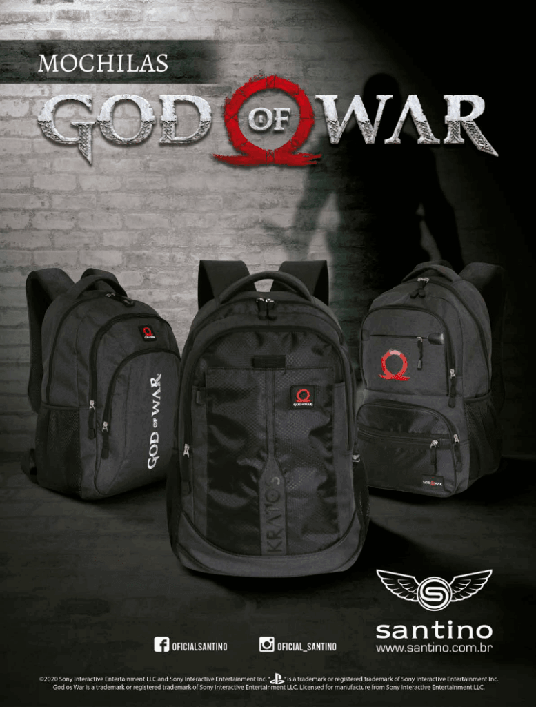 Propaganda Mochilas God of War (Santino) - PlayStation 261 - 2019