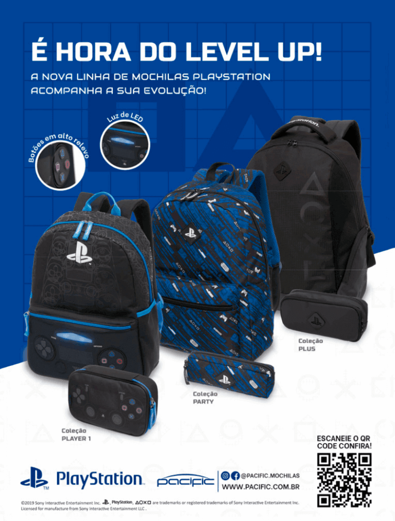 Propaganda Mochilas Pacific - PlayStation 263 - 2019
