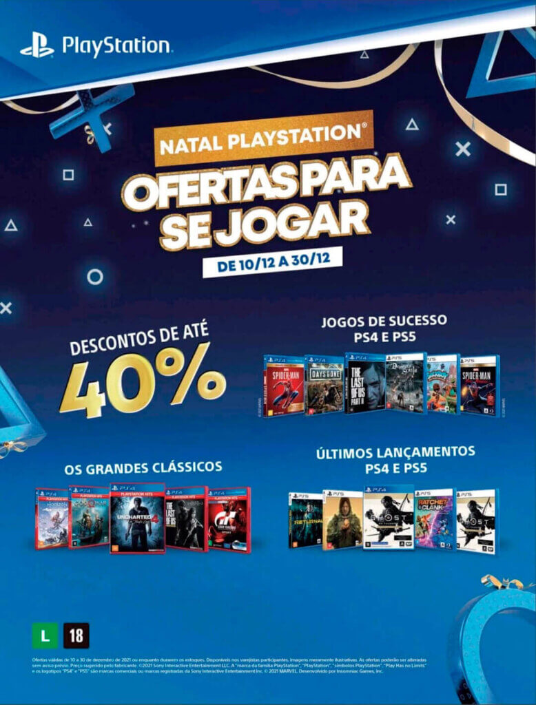 Propaganda Natal PlayStation - Revista PlayStation 287 - 2021