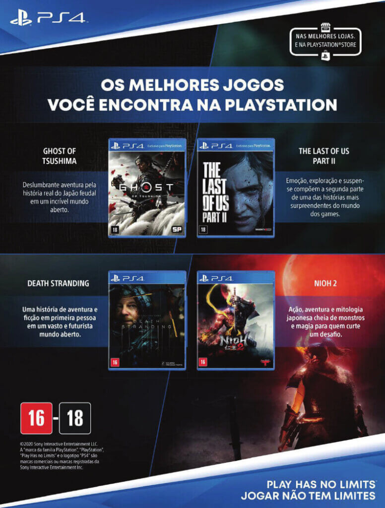 Propaganda Os melhores PS4 - PlayStation 273 - 2020