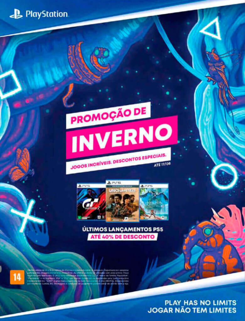Propaganda Promoção de Inverno - Revista PlayStation 295 - 2022