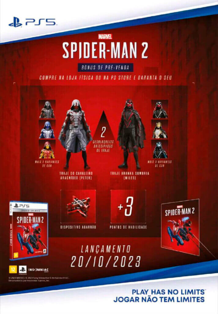 Propaganda Spider-Man 2 - Revista PlayStation 304 - 2023