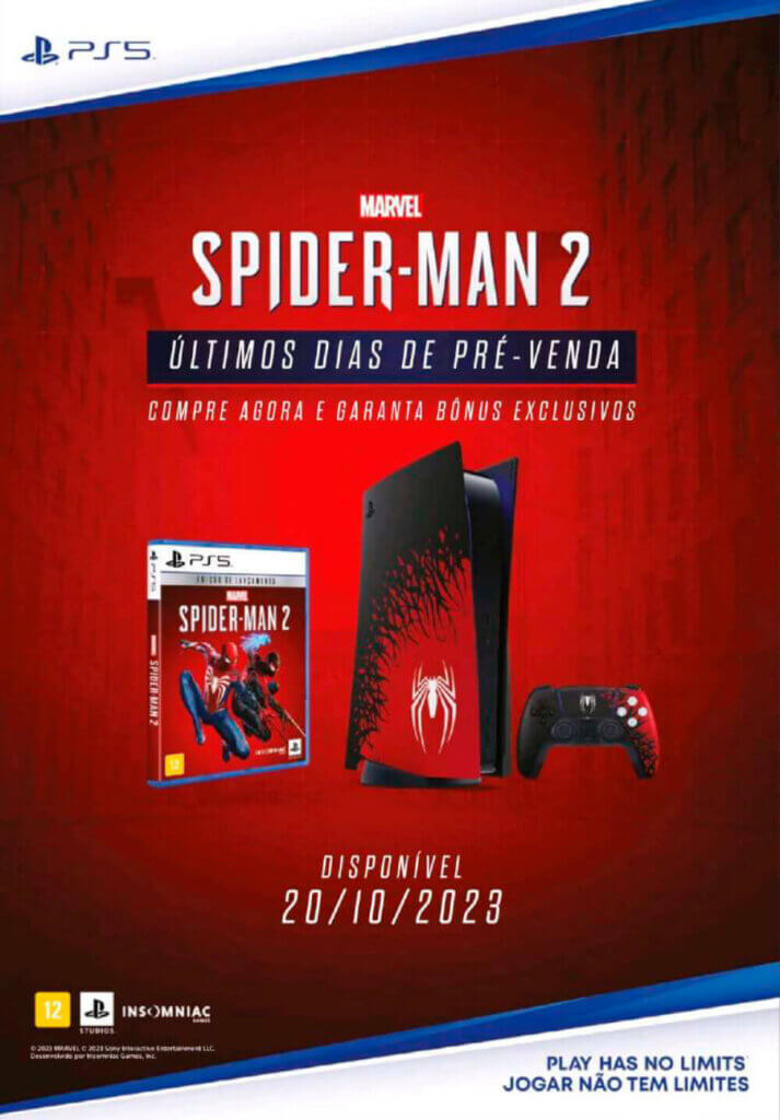 Propaganda Spider-Man 2 - Revista PlayStation 305 - 2023