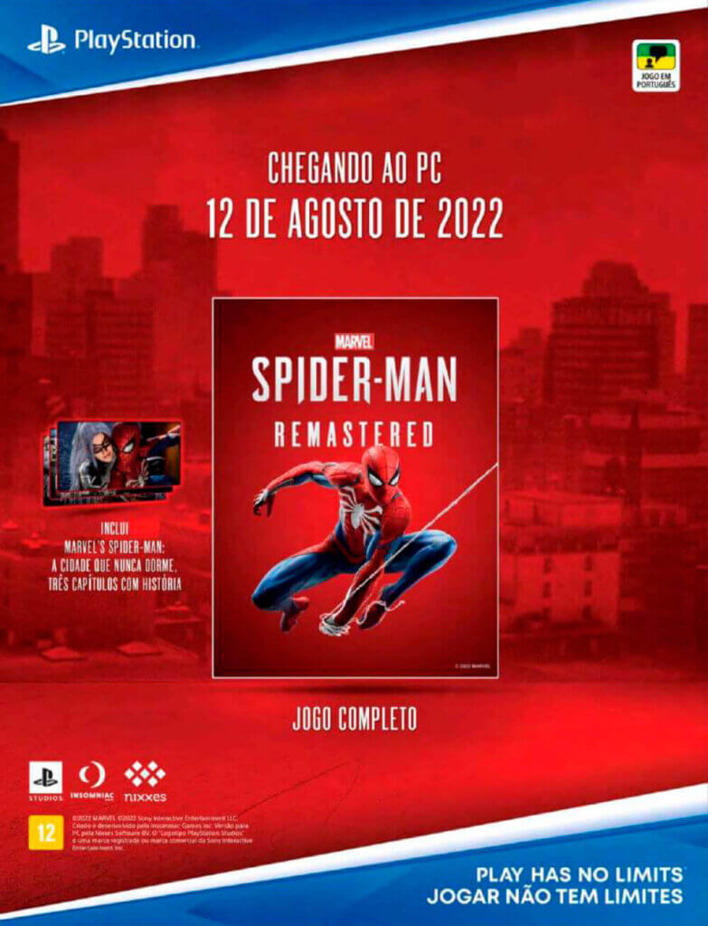 Propaganda Spider-Man Remastered PC - Revista PlayStation 295 - 2022