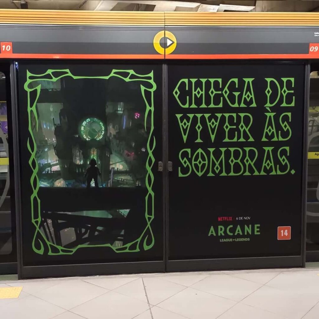 Propaganda Arcane - Metrô de São Paulo - 2021