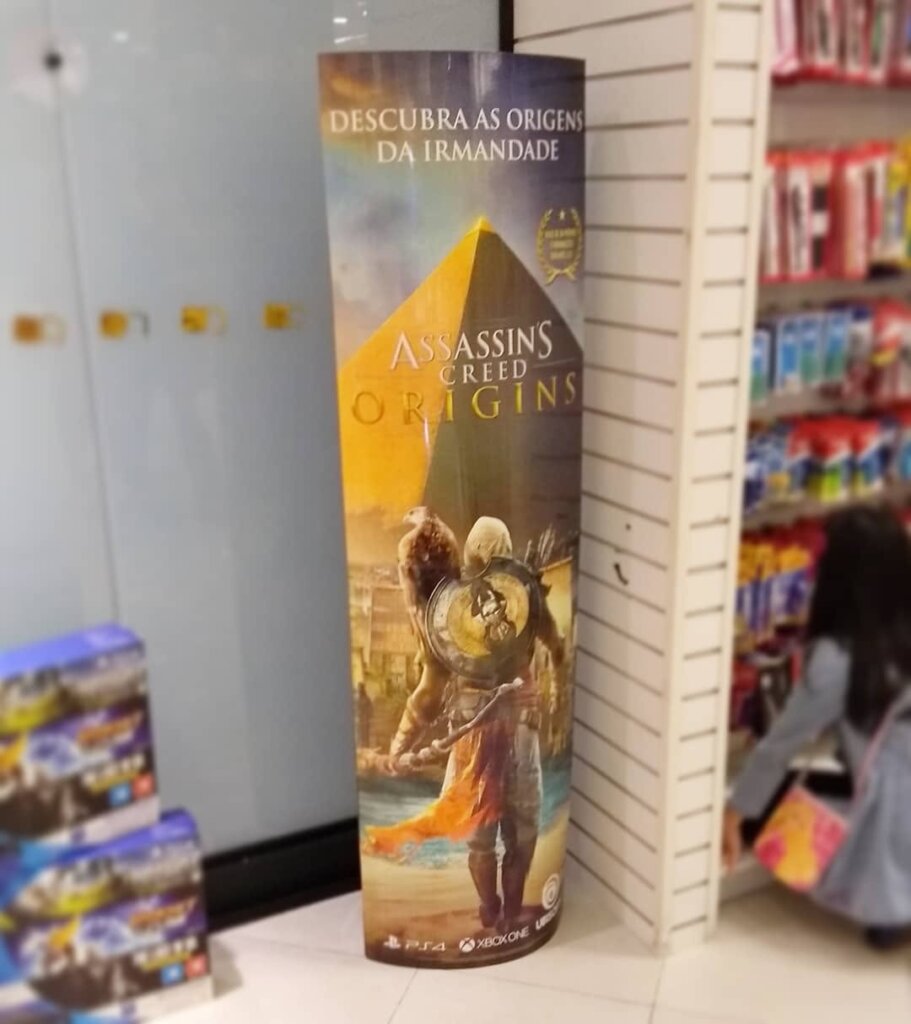 Propaganda Assassin's Creed Origins - Lojas Americanas - 2017
