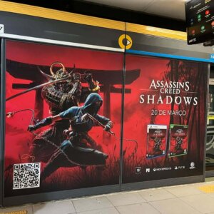 Propaganda Assassin's Creed Shadows - Metrô de São Paulo (@gwbrielad) - 2025