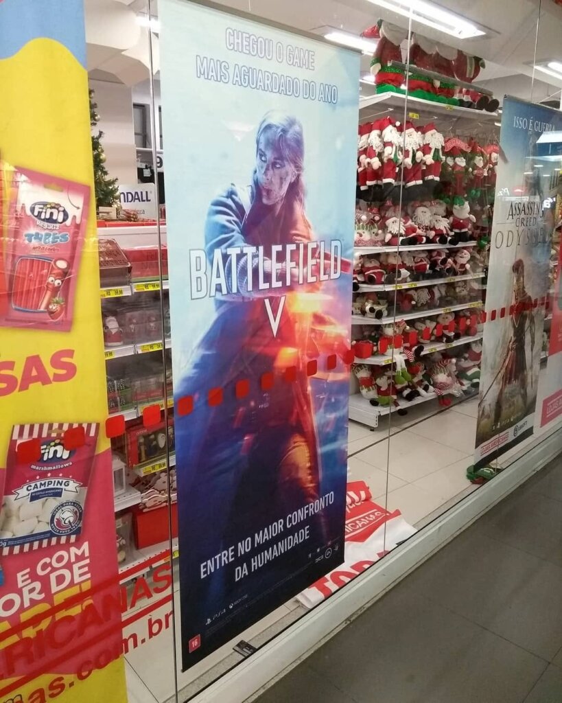 Propaganda Battlefield V - Lojas Americanas - 2018