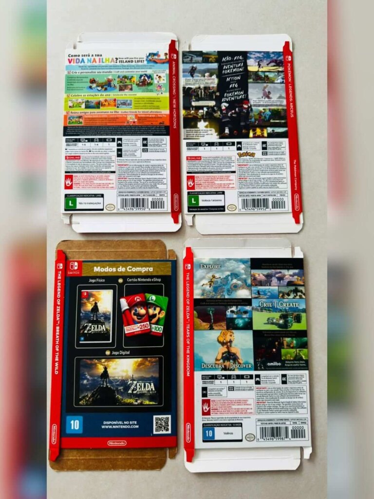 Propaganda Caixas Jogos Nintendo Switch - @galdius_ - 2023