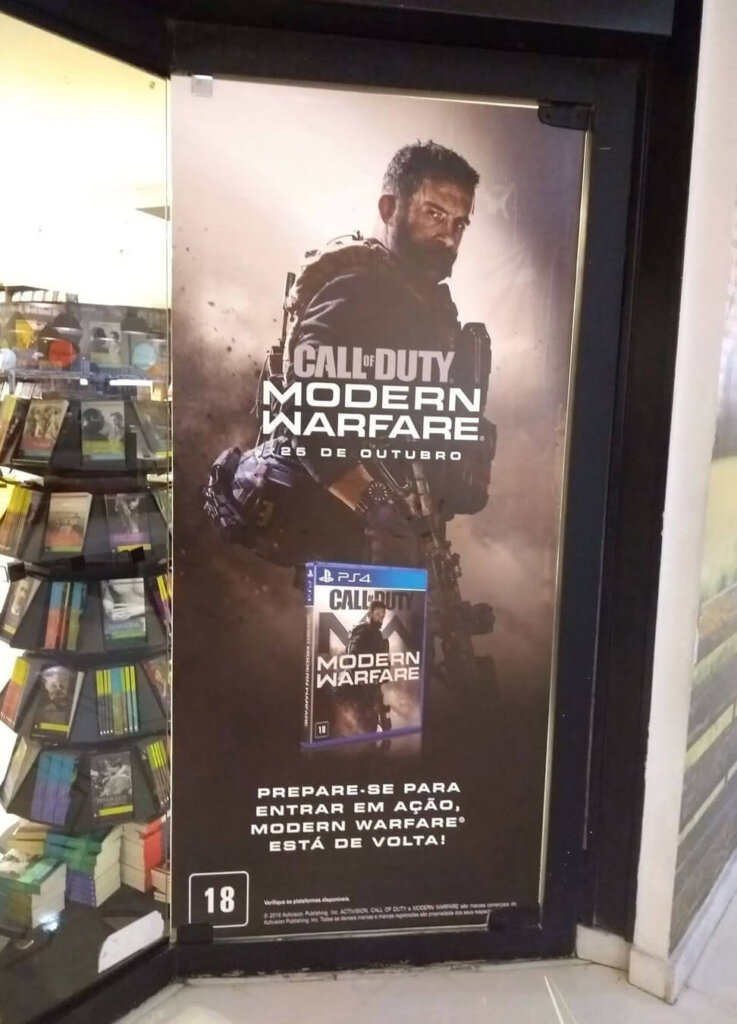 Propaganda Call of Duty Modern Warfare - Saraiva - 2019