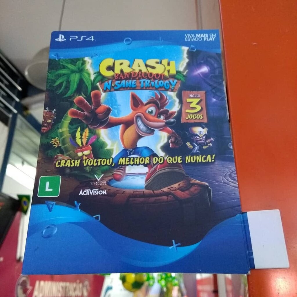 Propaganda Crash Bandicoot N. Sane Trilogy - Santa Ifigênia - 2018