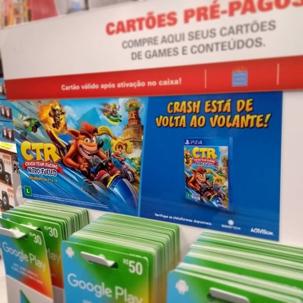 Propaganda Crash Team Racing Nitro-Fueled - Lojas Americanas - 2019