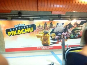 Propaganda Detetive Pikachu (Metrô de São Paulo) - 2019