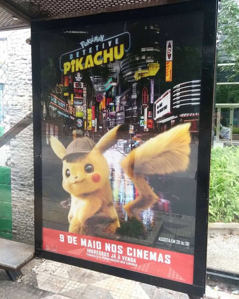 Propaganda Detetive Pikachu - São Paulo - 2019