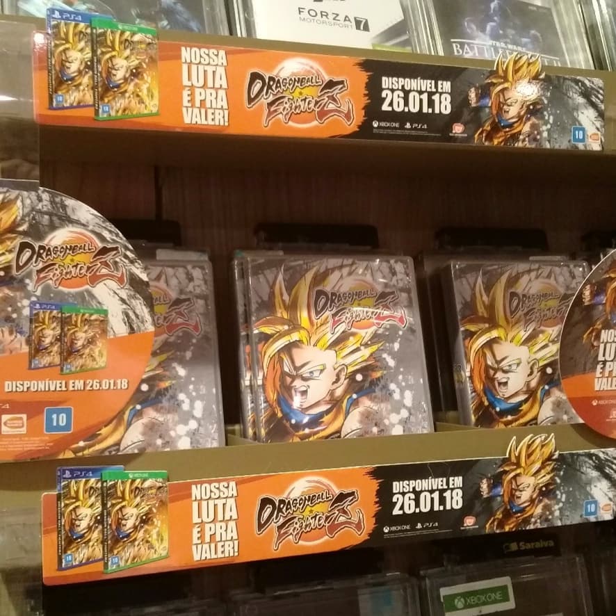 Propaganda Dragon Ball FighterZ - Saraiva - 2018