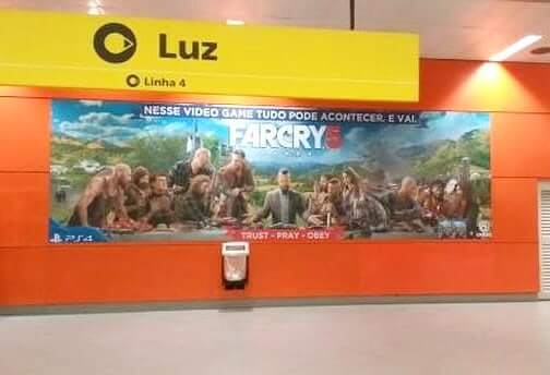 Propaganda Far Cry 5 - Metrô de São Paulo - 2018