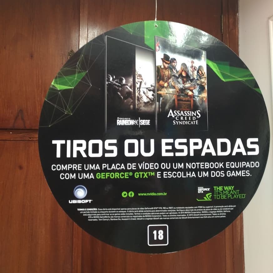 Propaganda Geforce GTX e Ubisoft - São Paulo (@felipedecastro.r) - 2018