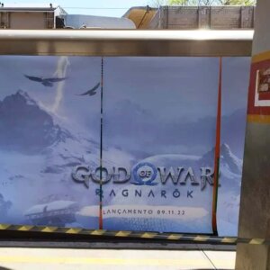 Propaganda God Of War Ragnarok - CPTM (São Paulo) 2022