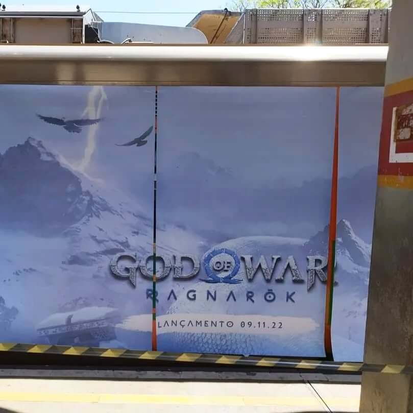 Propaganda God Of War Ragnarok - CPTM (São Paulo) 2022