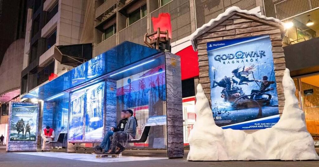 Propaganda God of War Ragnarok - Avenida Paulista (SP) - 2022