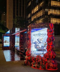 Propaganda God of War Ragnarok - Avenida Paulista (SP) - 2022