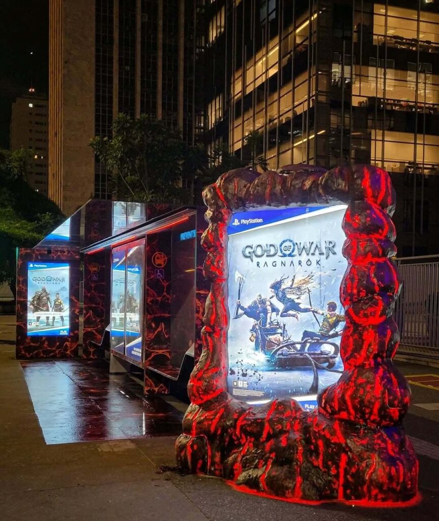 Propaganda God of War Ragnarok - Avenida Paulista (SP) - 2022