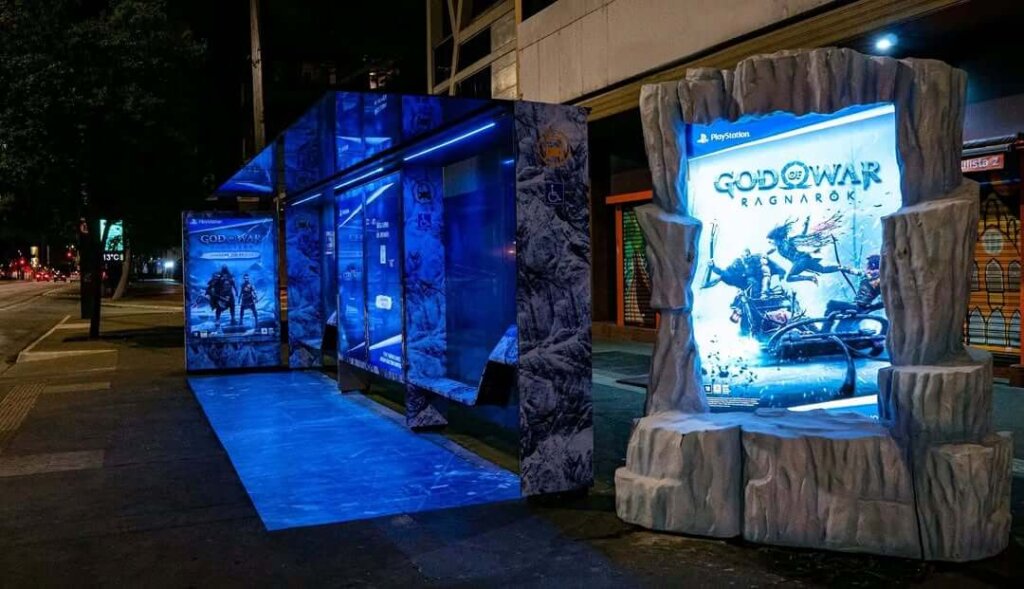 Propaganda God of War Ragnarok - Avenida Paulista (SP) - 2022