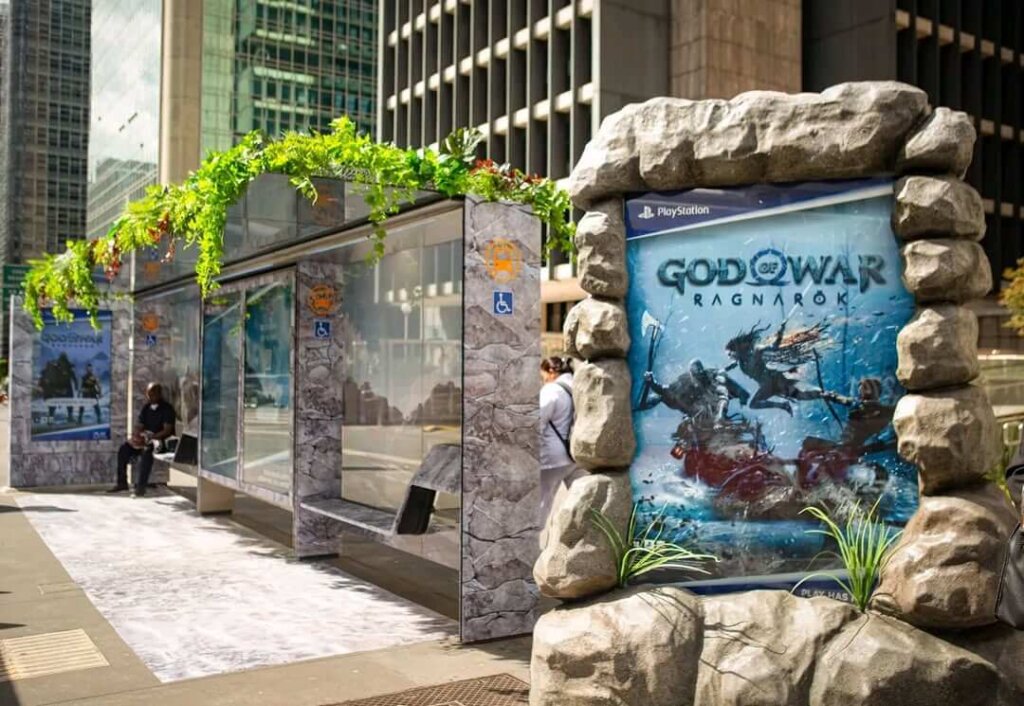 Propaganda God of War Ragnarok - Avenida Paulista (SP) - 2022
