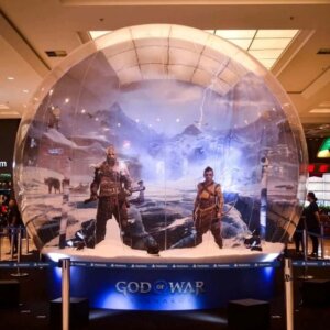 Propaganda God of War Ragnarok - Shopping Center Norte (SP) - 2022