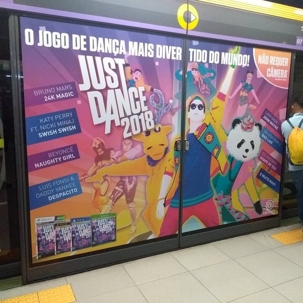 Propaganda Just Dance 2018 - Metrô de São Paulo - 2017