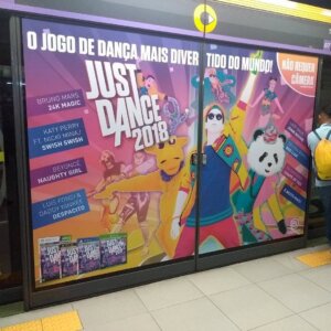 Propaganda Just Dance 2018 - Metrô de São Paulo - 2017