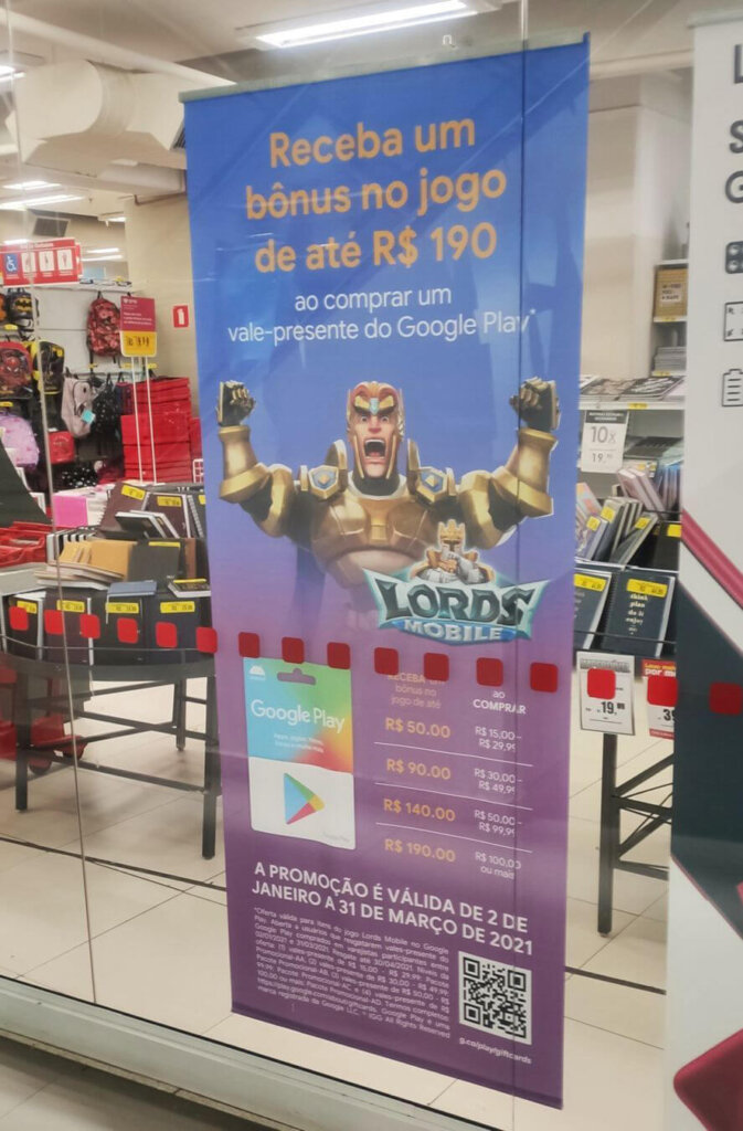 Propaganda Lords Mobile (Google Play) - Americanas - 2021