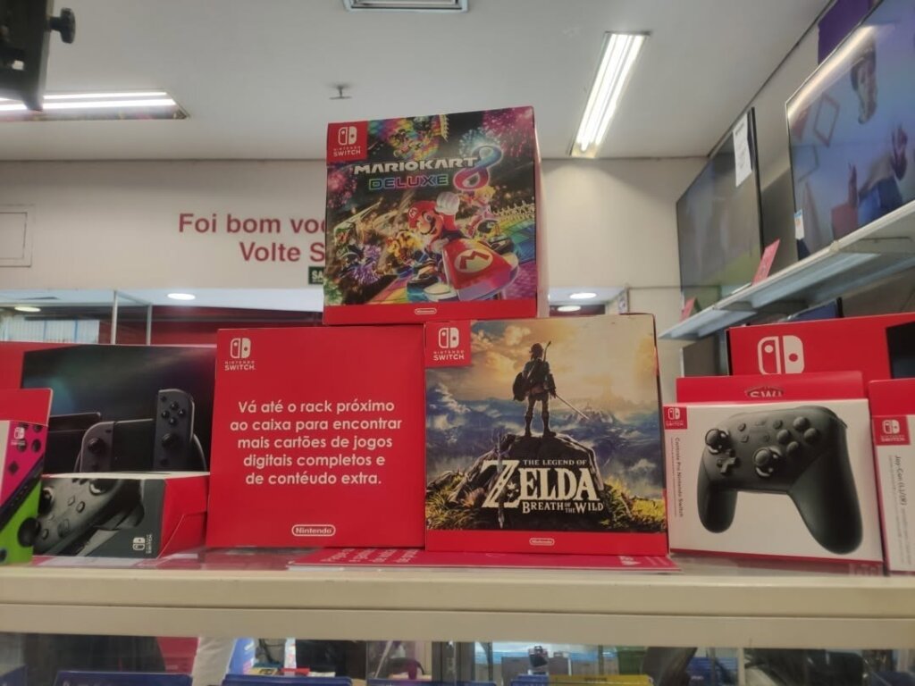 Propaganda Mario Kart 8 Deluxe e Zelda Breath of the Wild - Americanas - 2020
