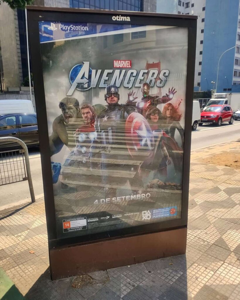 Propaganda Marvel Avengers - Otima OOH (São Paulo) - 2020