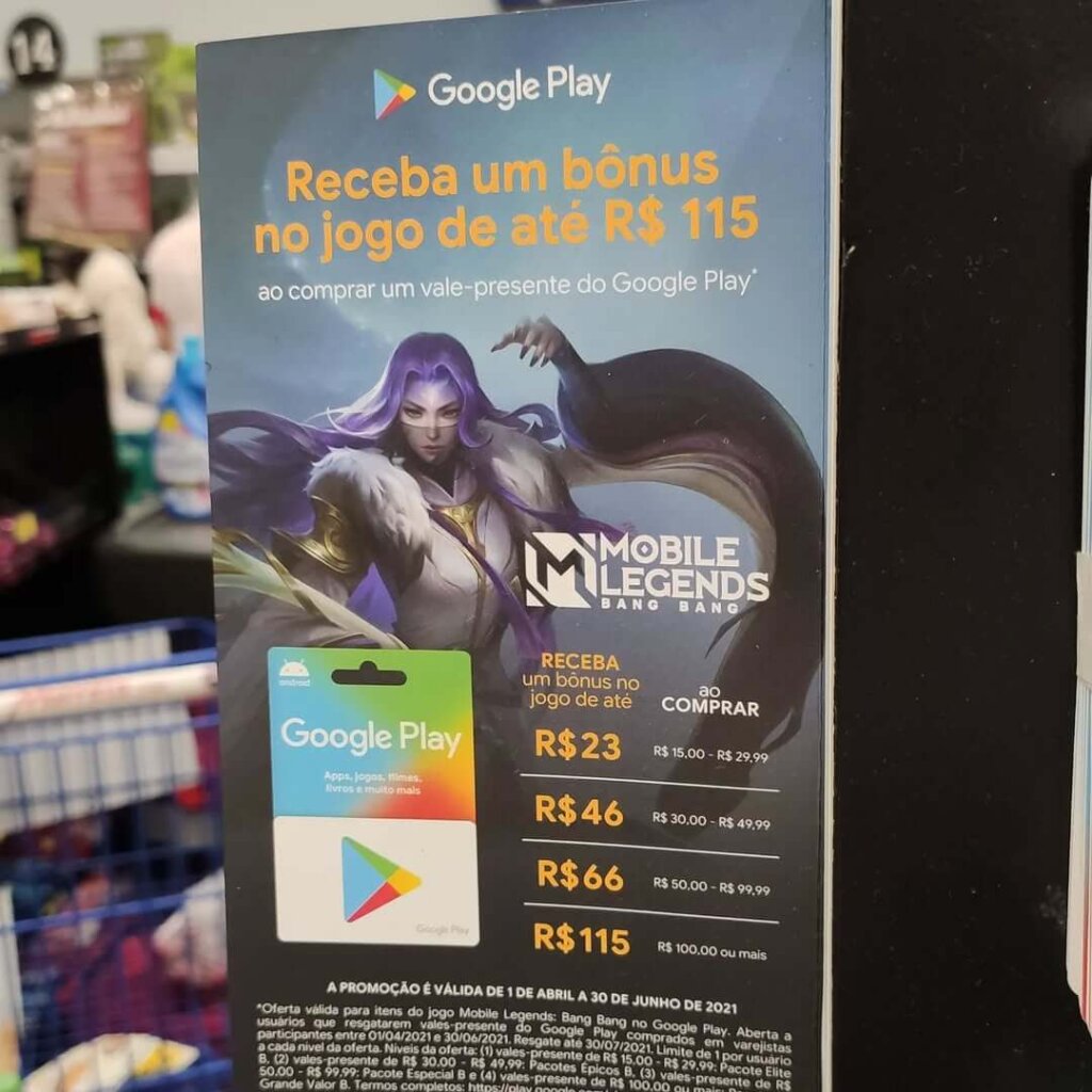 Propaganda Mobile Legends Bang Bang (Google Play) - Kalunga - 2021