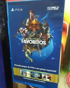 Propaganda PS4 Favoritos - Fnac Paulista - 2017