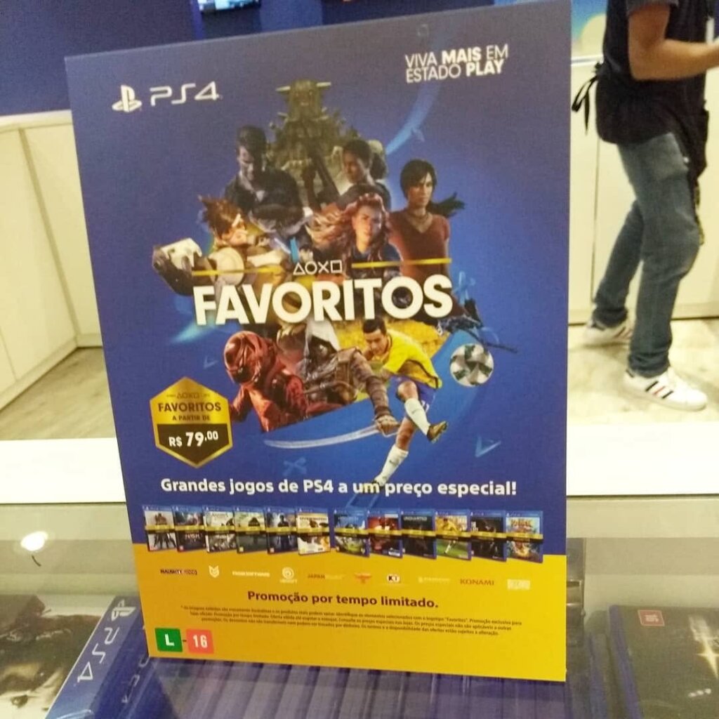 Propaganda PS4 Favoritos - Saraiva - 2018