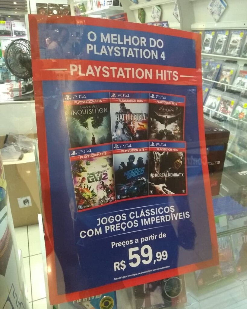 Propaganda PlayStation Hits - Lojas Americanas - 2019