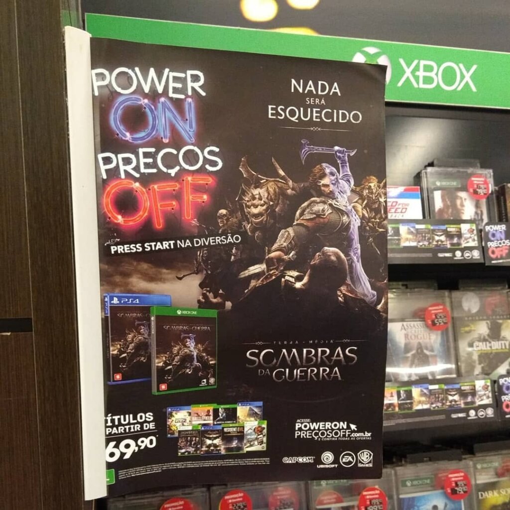 Propaganda Power On Preços Off (Sombras da Guerra) - Saraiva - 2018