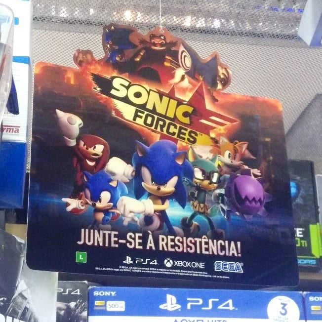Propaganda Sonic Forces - Lojas Americanas (@sergiobernardoo) - 2018