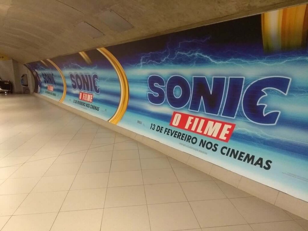 Propaganda Sonic O Filme - Metrô de São Paulo - 2020