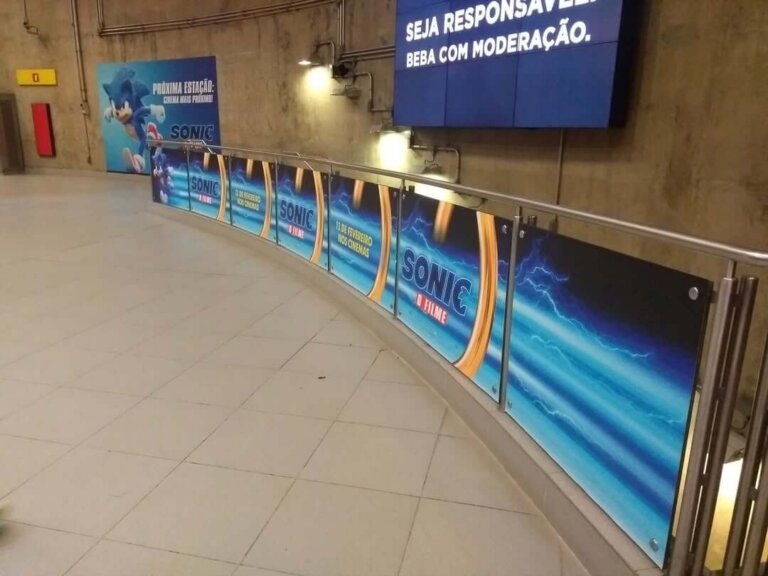 Propaganda Sonic O Filme - Metrô de São Paulo - 2020
