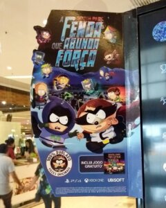 Propaganda South Park A Fenda que Abunda Força - Saraiva SP - 2017