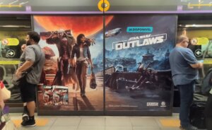 Propaganda Star Wars Outlaws - Metrô de SP - 2024